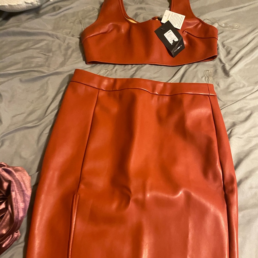 Pleather set gorgeous on